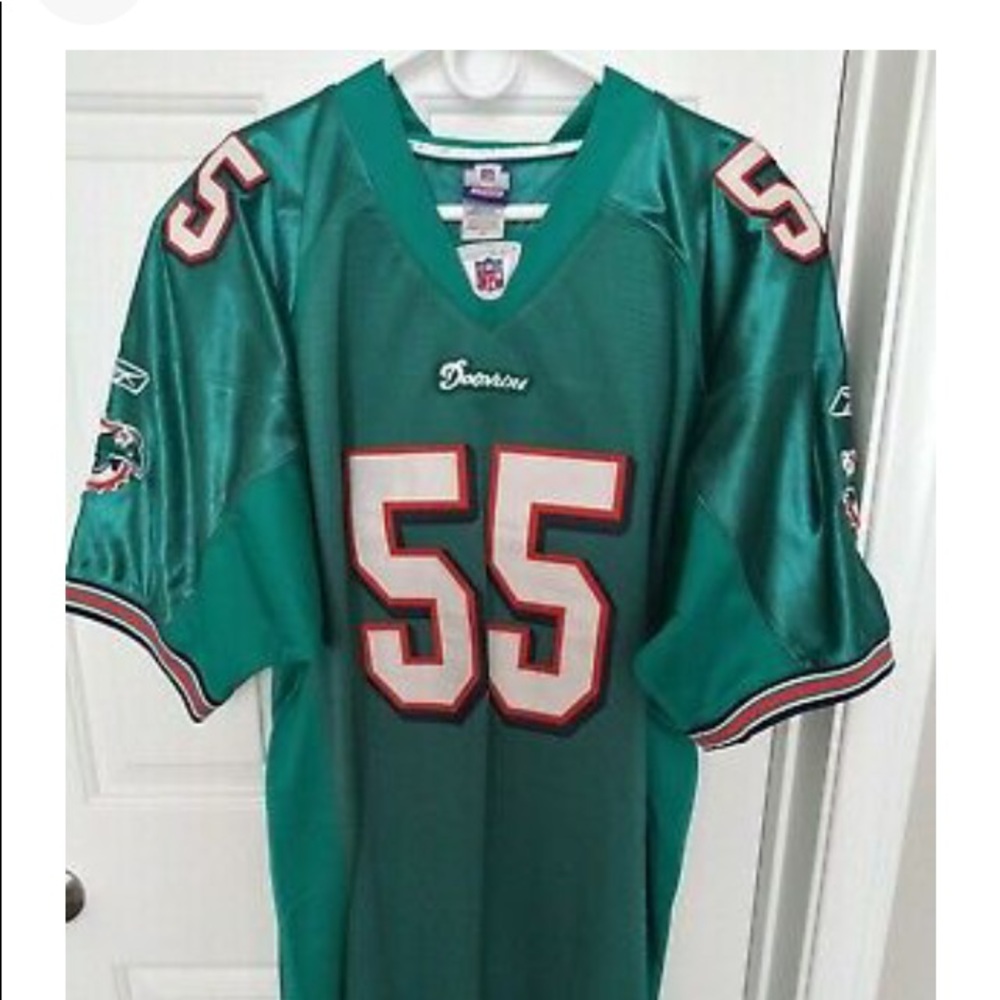 Miami Dolphins Joey Porter Reebok Player Jersey. Like new,slightly worn.
